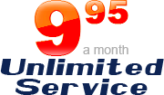 $9.95 per month - Unlimited Service